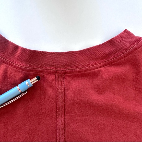 Lululemon All Yours Cotton Long Sleeve Shirt Red Rock Size 8 Oversized fit #194 - Picture 6 of 6